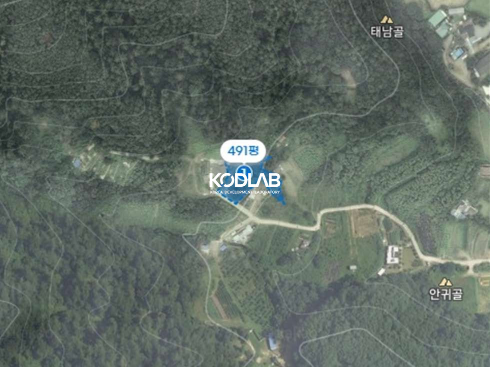 경기 양평군 용문면 연수리 도로 접한 마을 안쪽에 위치한 조용한 용문면 토지 매매 매물번호 11425 사진 2