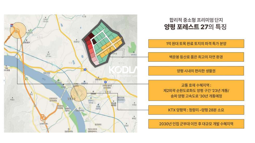 경기 양평군 양평읍 덕평리 덕평리 포레스트 단지, 9개 필지 양평시내와 멀지 않은 남한간 조망권토지 매매 매물번호 10968 사진 21